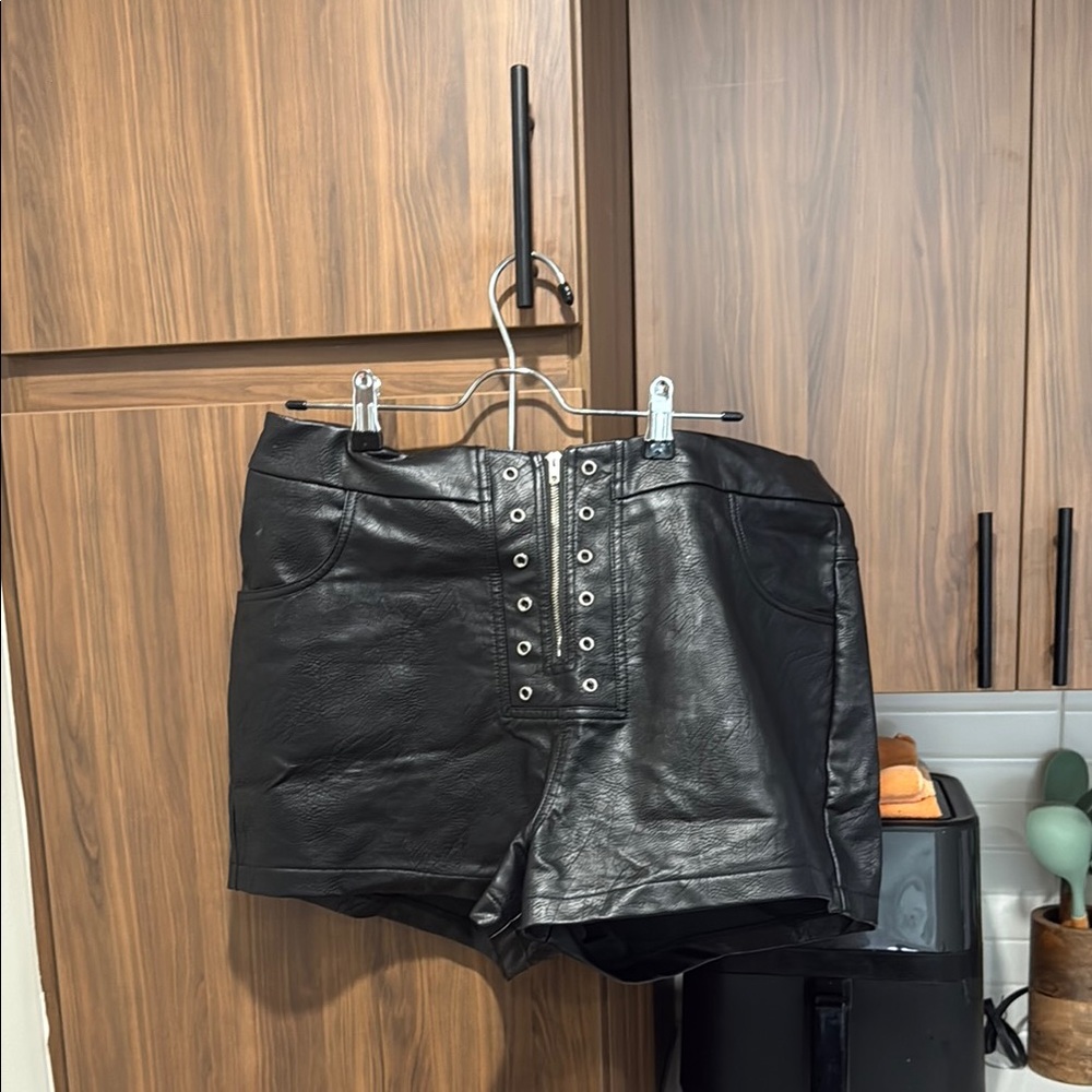 Princess Polly Black High Waist Shorts